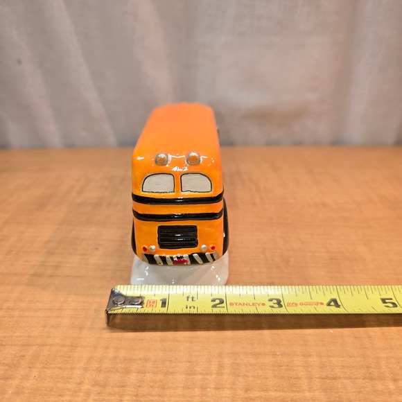 Vintage 1993 Christmas Valley Village Merryville‎ Public School Bus Hand-Painted - Picture 4 of 11